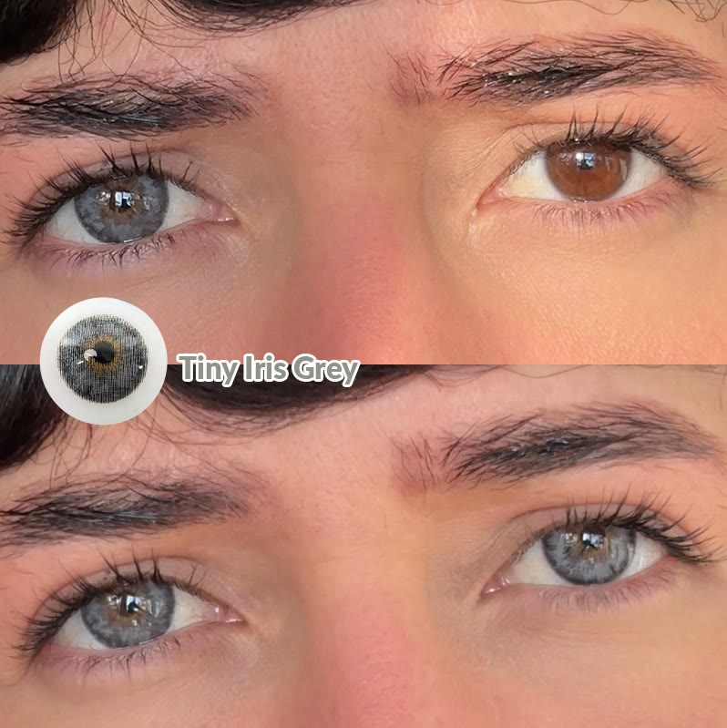 MYEYEBB Tiny Iris Grey Small Pupil Prescription Colored Contact Lenses - image 2
