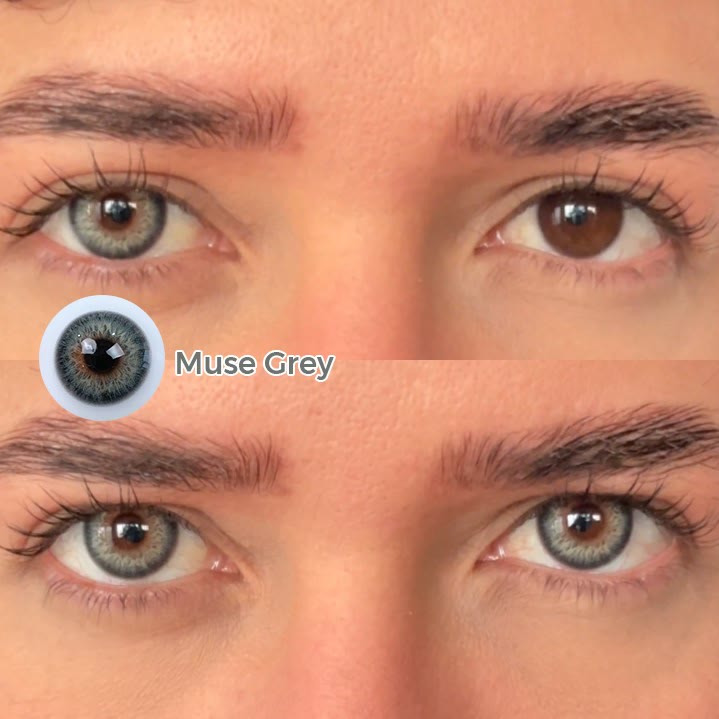 MYEYEBB Muse Grey Prescription Colored Contact Lenses丨Monthly - image 3