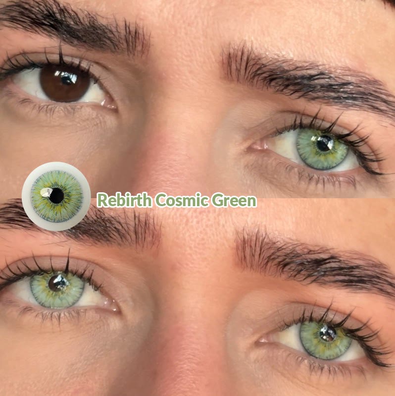 MYEYEBB Rebirth Cosmic Green Prescription Colored Contact Lenses丨Monthly - image 4
