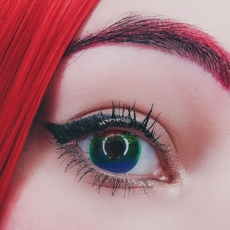 MYEYEBB Pride Day Multi Rainbow Prescription Cosplay Colored Contact Lenses-MYEYEBB