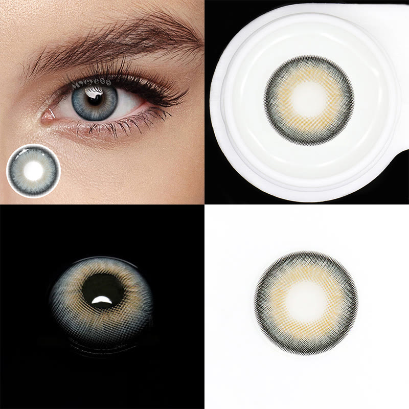 MYEYEBB Foxy Dark Grey Colored Contact Lenses