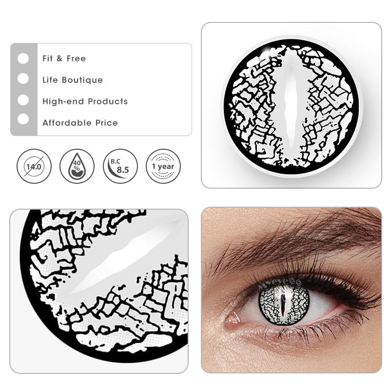MYEYEBB Blind Lizard Eye Sliver Cosplay Colored Contact Lenses - image 10