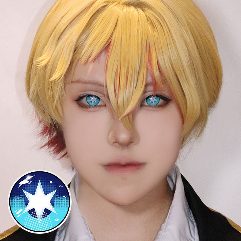 MYEYEBB Blind Aqua Hoshino Blue Cosplay Colored Contact Lenses-MYEYEBB