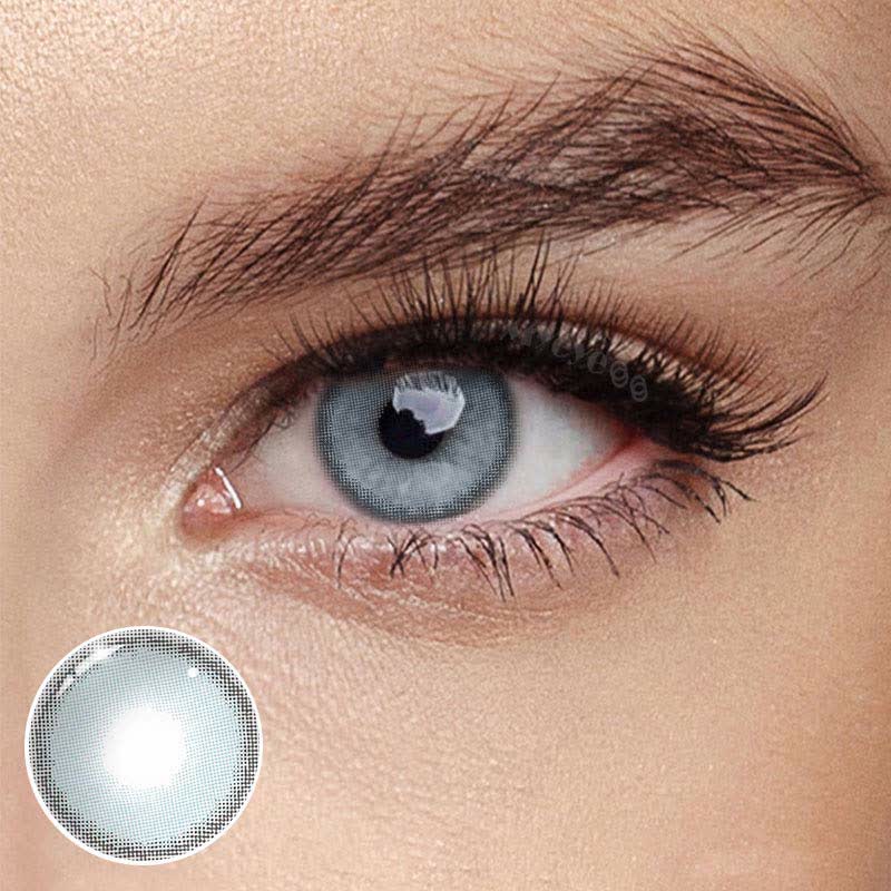 MYEYEBB Jiggle Ring Blue Prescription Colored Contact Lenses - Sheer Blue - -8.00 - FB456_BU - image 1