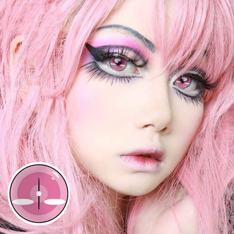 MYEYEBB Blind Nezuko Demon Prescription Cosplay Colored Contact Lenses-MYEYEBB