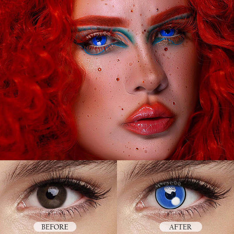 MYEYEBB Blind Cloud Rim Blue Cosplay Colored Contact Lenses-MYEYEBB
