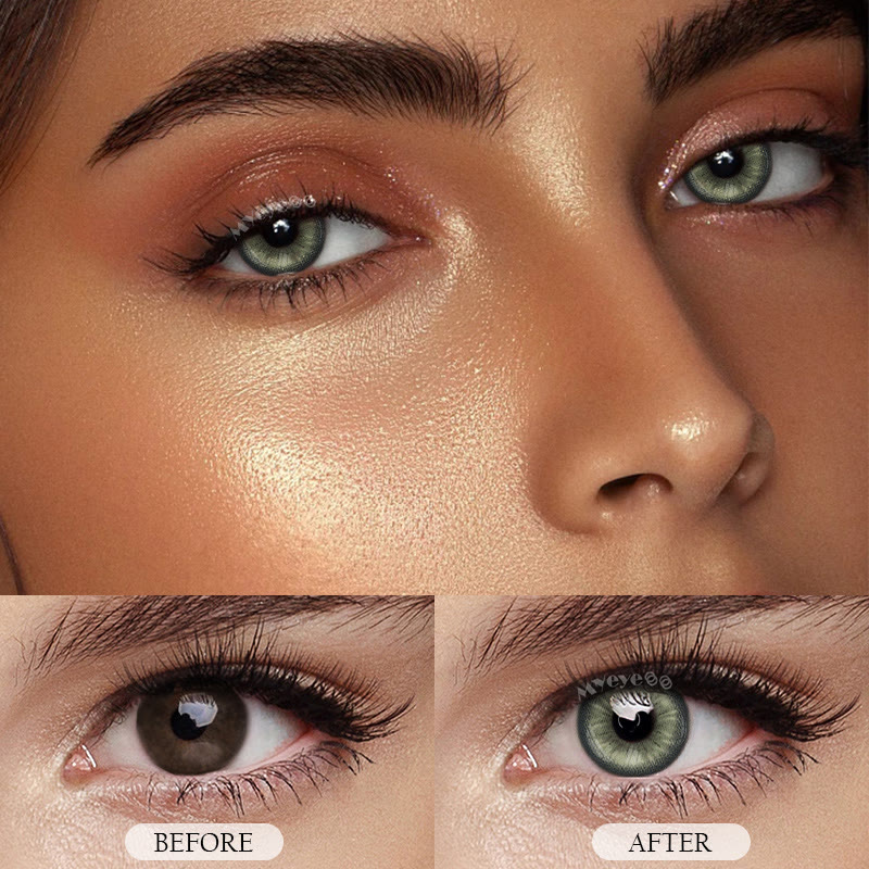 MYEYEBB Neo Sunflower Green Prescription Colored Contact Lenses - image 3