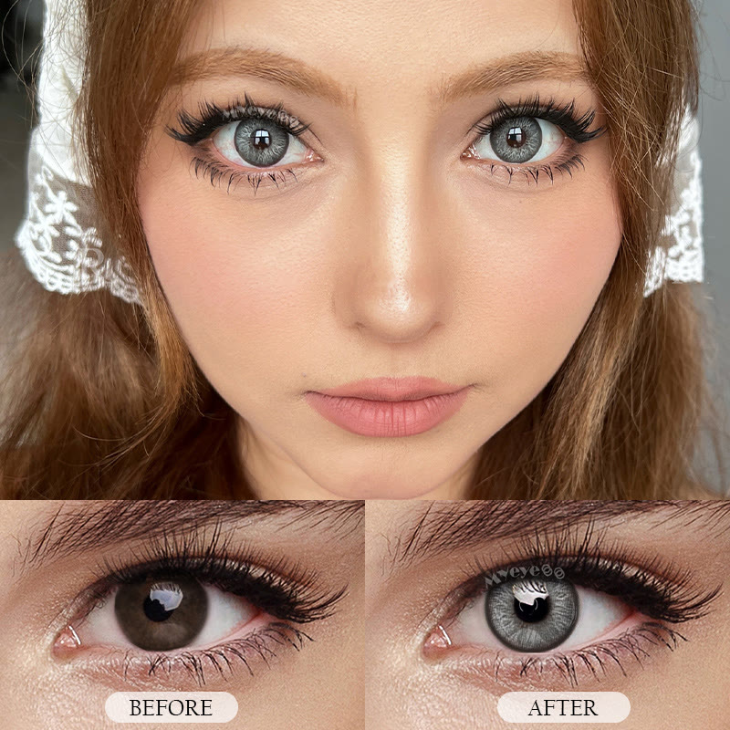 MYEYEBB Barbie Taylor Grey Prescription Colored Contact Lenses