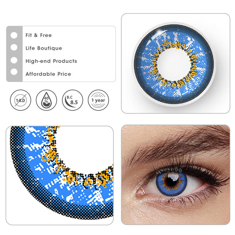 MYEYEBB Genshin Impact Blue Prescription Cosplay Colored Contact Lenses - image 6