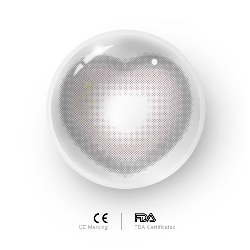 MYEYEBB Tiktok Sweet Heart Grey Prescription Colored Contact Lenses - image 6