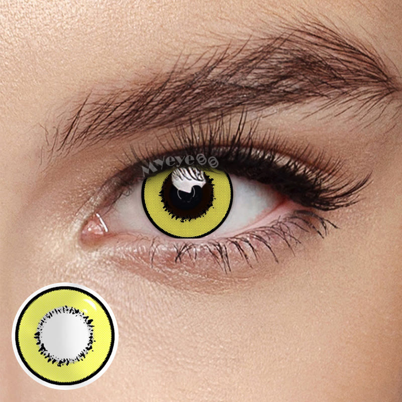 MYEYEBB Elements Yellow Prescription Cosplay Colored Contact Lenses  - image 3