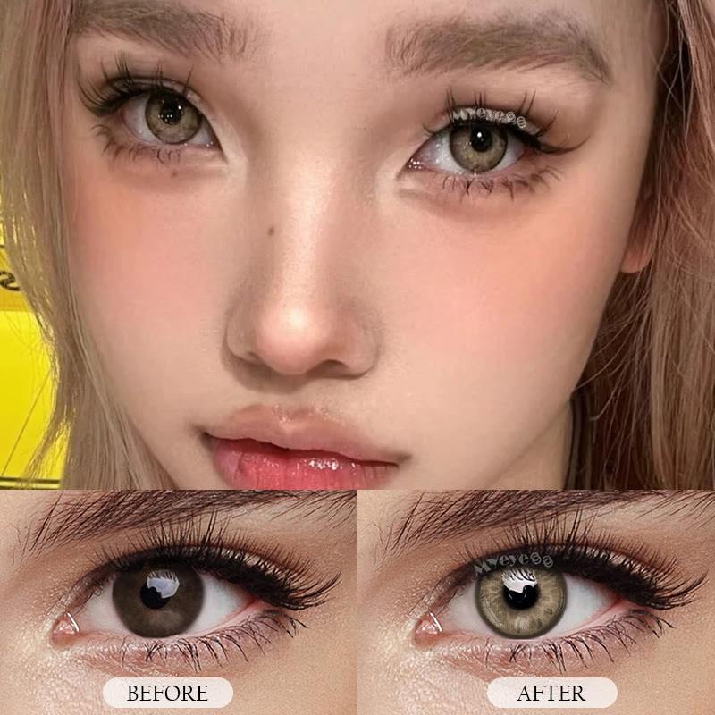 MYEYEBB Wildcat Iris Brown Colored Contact Lenses-MYEYEBB