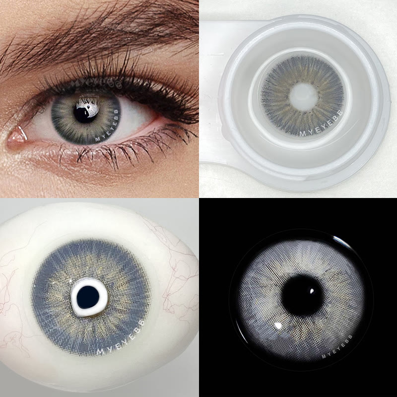 MYEYEBB New York III Grey Prescription Colored Contact Lenses