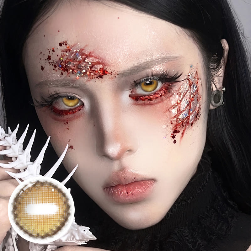 MYEYEBB Goat Eye Brown Cosplay Colored Contact Lenses | 1 Day-4 Pcs - image 3