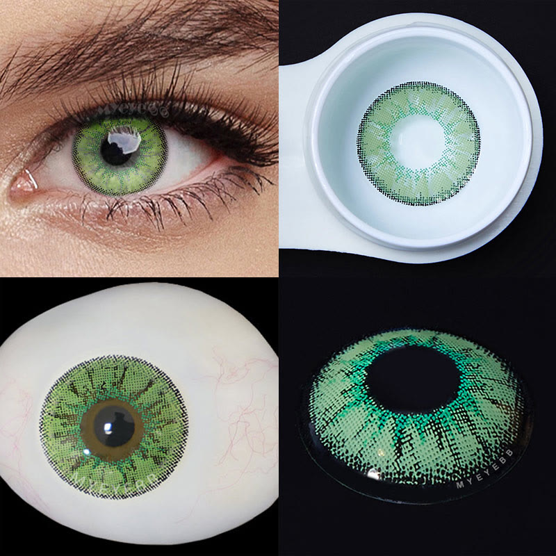 MYEYEBB Magic Hour Vika Green Prescription Men Colored Contact Lenses