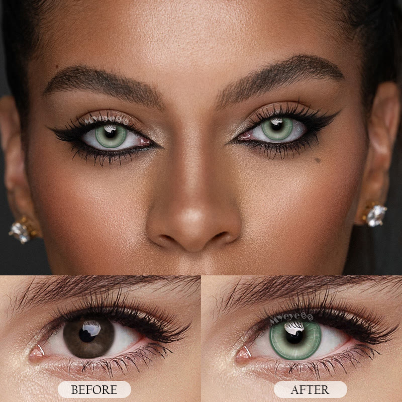 MYEYEBB Vista Green Prescription Colored Contact Lenses - image 3
