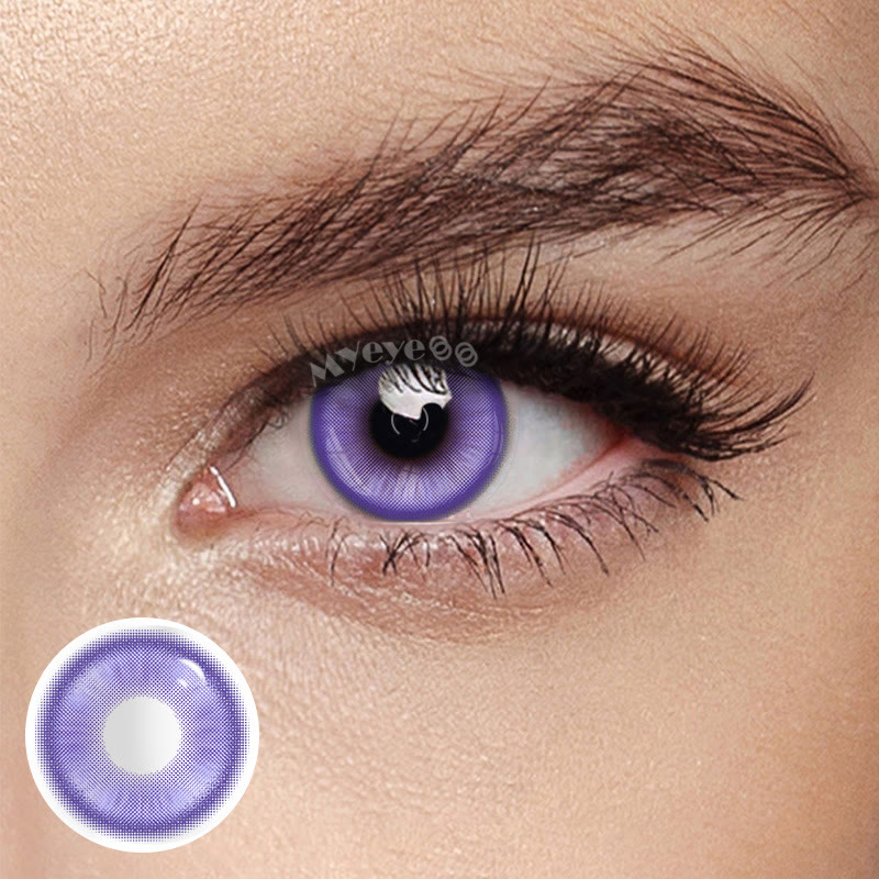 MYEYEBB Magic Coral Blue Violet Prescription Colored Contact Lenses