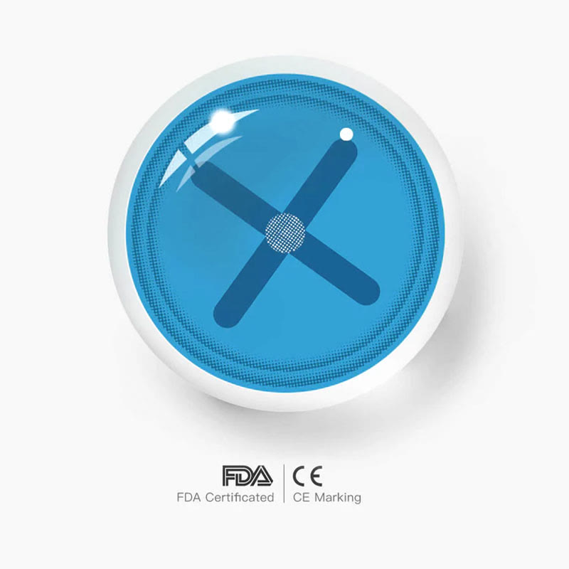 MYEYEBB Blind Button Eye Blue Cosplay Colored Contact Lenses-MYEYEBB