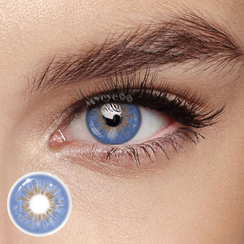 MYEYEBB Crush Blue Colored Contact Lenses