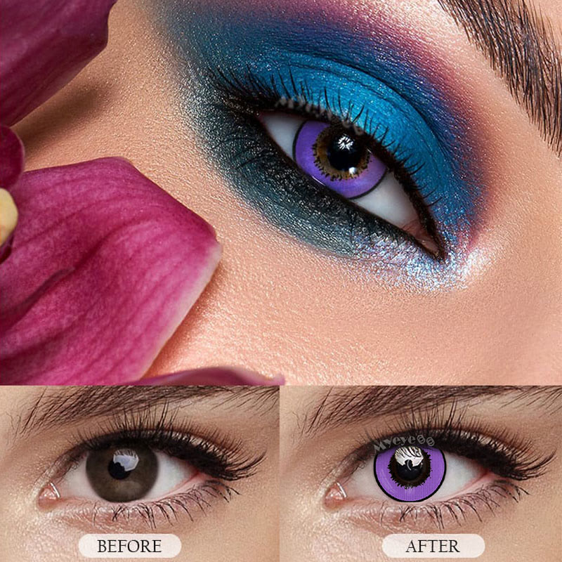 MYEYEBB Elements Violet Prescription Cosplay Colored Contact Lenses  - image 6