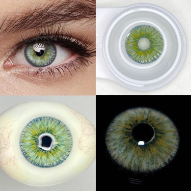 MYEYEBB Rebirth Cosmic Green Prescription Colored Contact Lenses