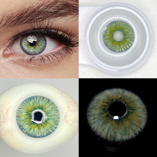 MYEYEBB Rebirth Cosmic Green Prescription Colored Contact Lenses