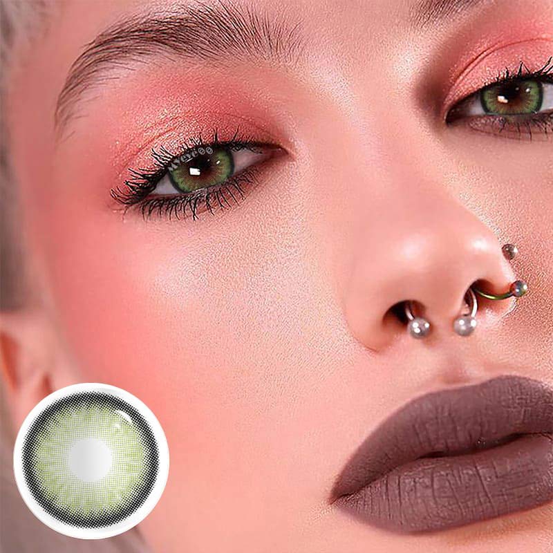 MYEYEBB Norko Green Prescription Colored Contact Lenses - image 8