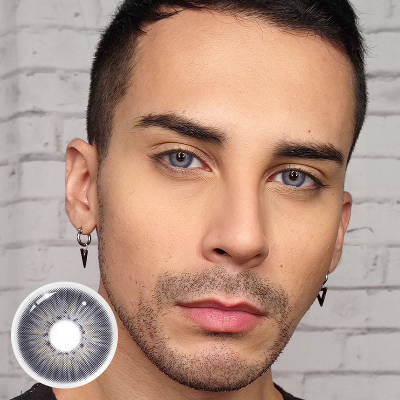 MYEYEBB New York III Violet Prescription Men Colored Contact Lenses-MYEYEBB