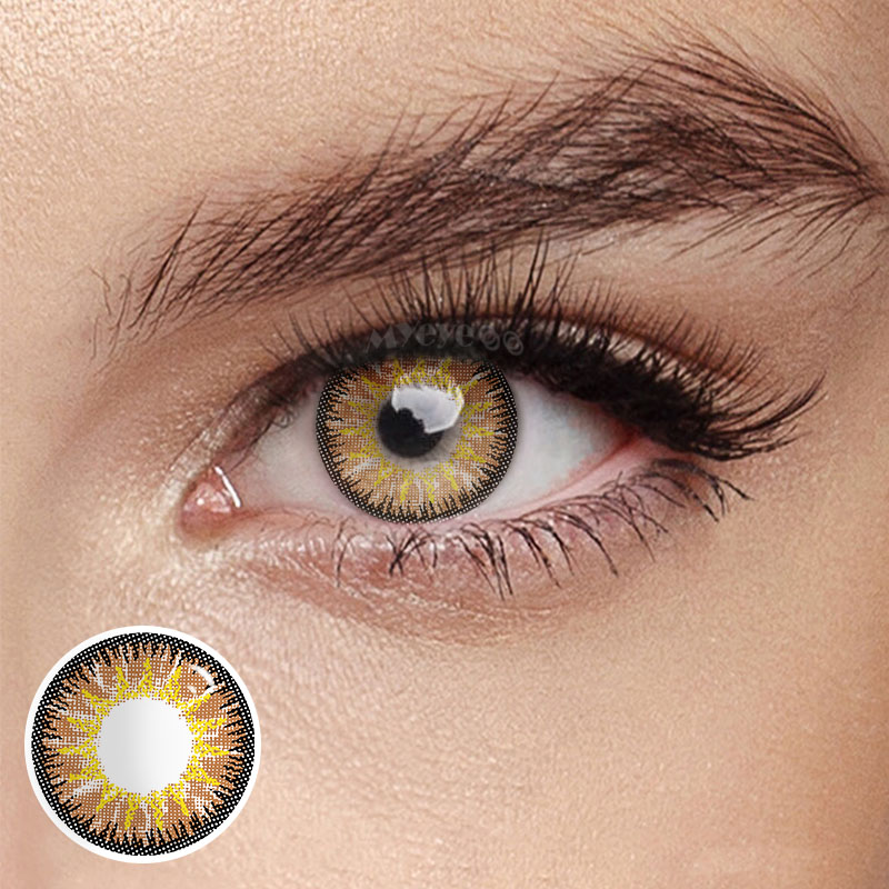 MYEYEBB Wild Nature Vika Orange Brown Colored Contact Lenses-MYEYEBB