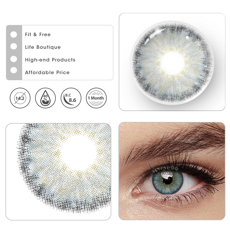 MYEYEBB Pro Petite Iris Blue Prescription Colored Contact Lenses丨Monthly - image 7