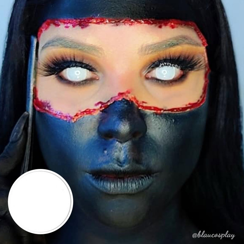 MYEYEBB Blind Mini Sclera White Out Cosplay Colored Contact Lenses - image 13