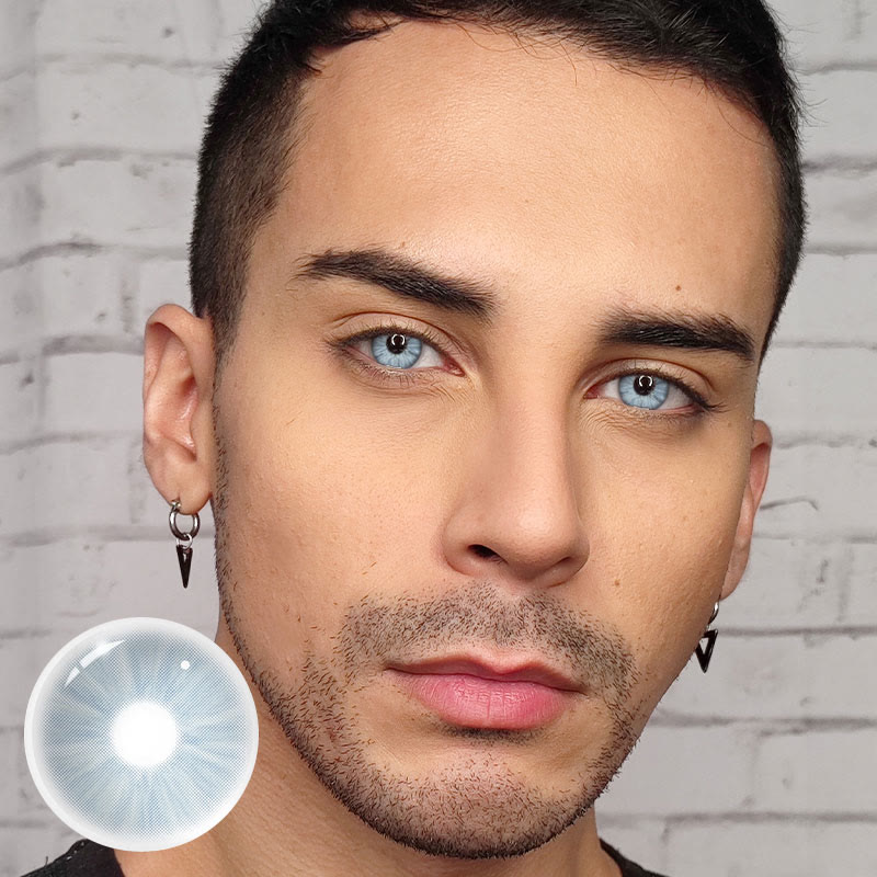 MYEYEBB Meta Blue Prescription Men Colored Contact Lenses - image 2