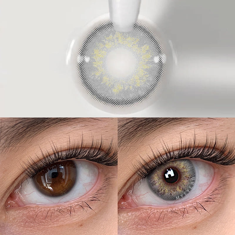 MYEYEBB Russian Girl Grey Prescription Colored Contact Lenses-MYEYEBB