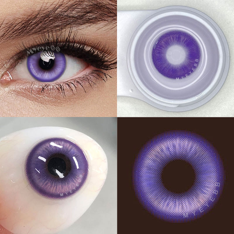 MYEYEBB Magic Coral Blue Violet Prescription Colored Contact Lenses - image 3