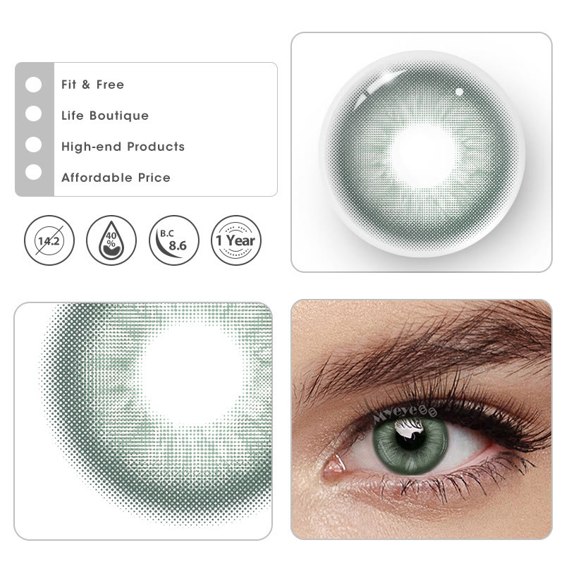 MYEYEBB Unspoken Mirage Green Prescription Colored Contact Lenses - image 4