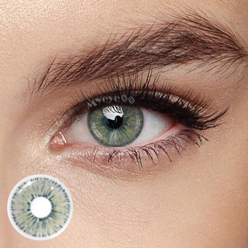 MYEYEBB Van Gogh Green Prescription Colored Contact Lenses-MYEYEBB