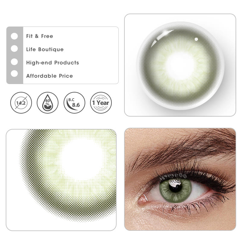 MYEYEBB Unspoken Mirage Olive Green Prescription Colored Contact Lenses - image 4