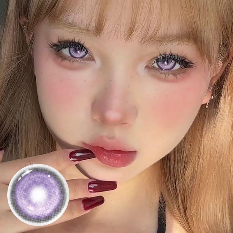 MYEYEBB Cyber Violet Prescription Cosplay Colored Contact Lenses丨