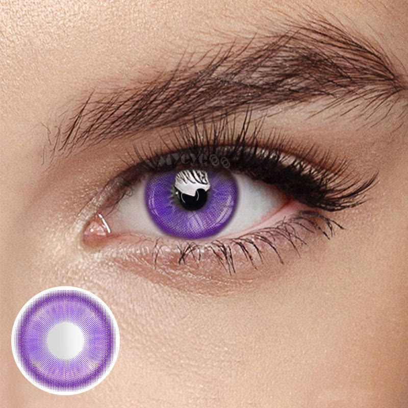 MYEYEBB Magic Coral Violet Prescription Colored Contact Lenses