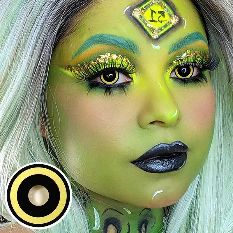 MYEYEBB Nebulos Yellow Cosplay Colored Contact Lenses - image 9