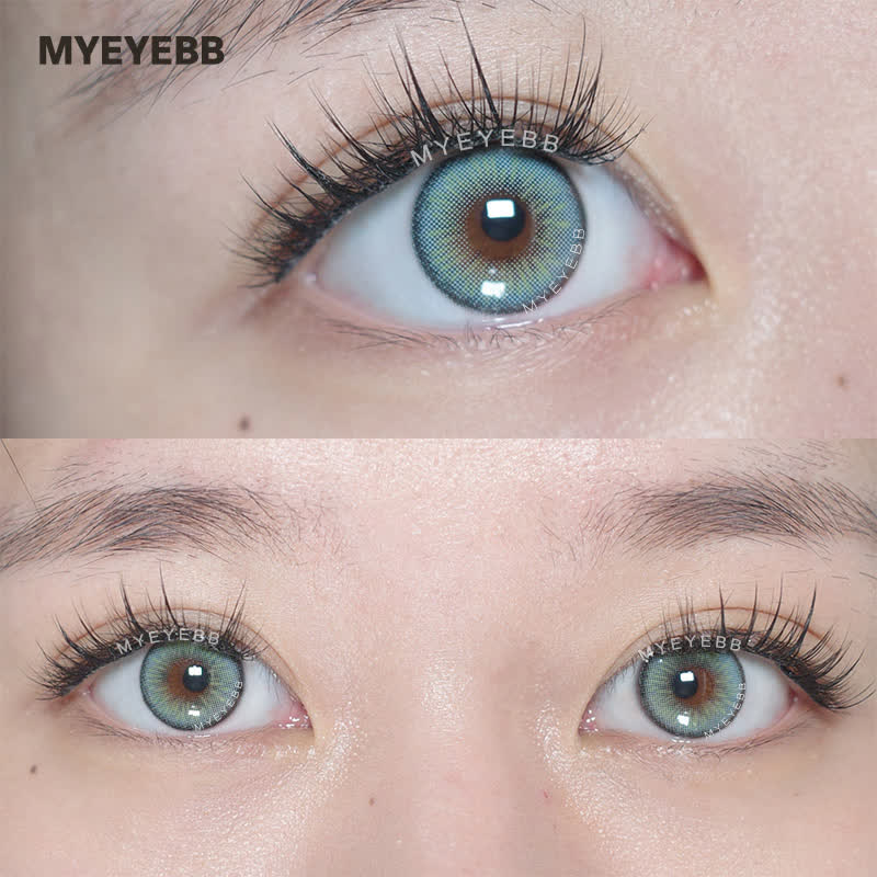 MYEYEBB Nowhere S27 Blue Prescription Colored Contact Lenses - image 4