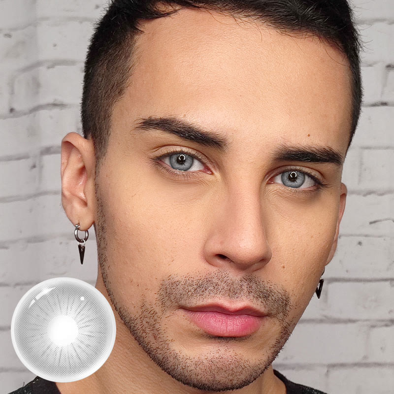 MYEYEBB Rome Times Grey Prescription Men Colored Contact Lenses - image 2