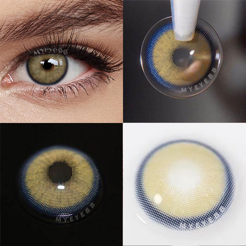 MYEYEBB Neala Yellow Brown Prescription Colored Contact Lenses - image 4