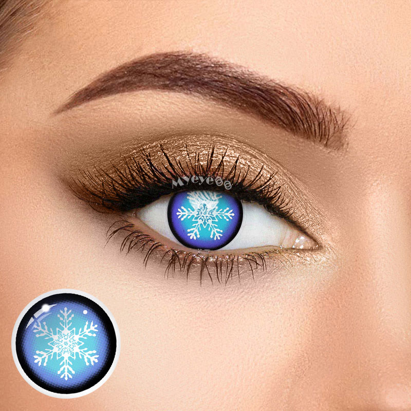 MYEYEBB Blind Snowflake Cosplay Colored Contact Lenses-MYEYEBB