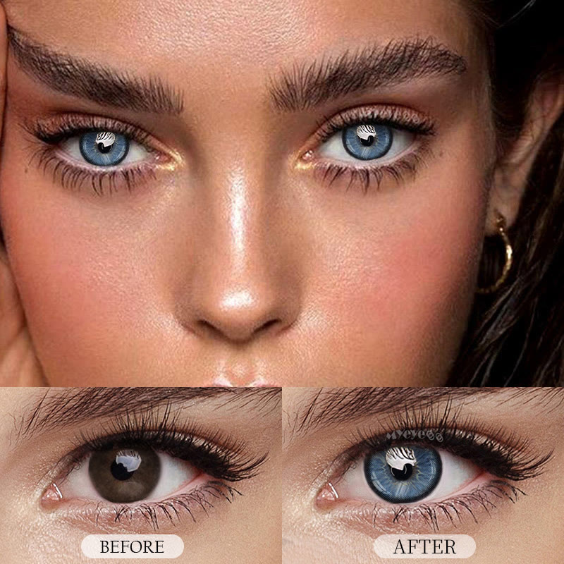 MYEYEBB Norko Blue Prescription Colored Contact Lenses