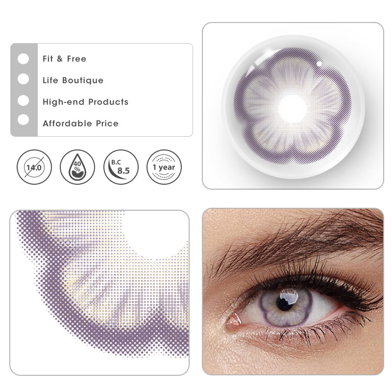 MYEYEBB Sakura Violet Prescription Colored Contact Lenses - image 6