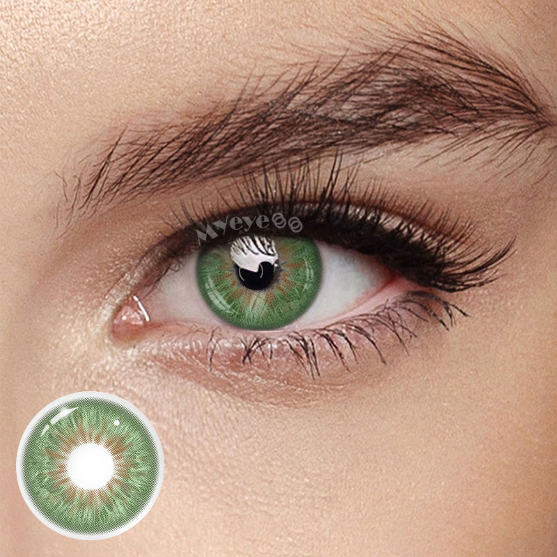 MYEYEBB Crush Green Prescription Colored Contact Lenses