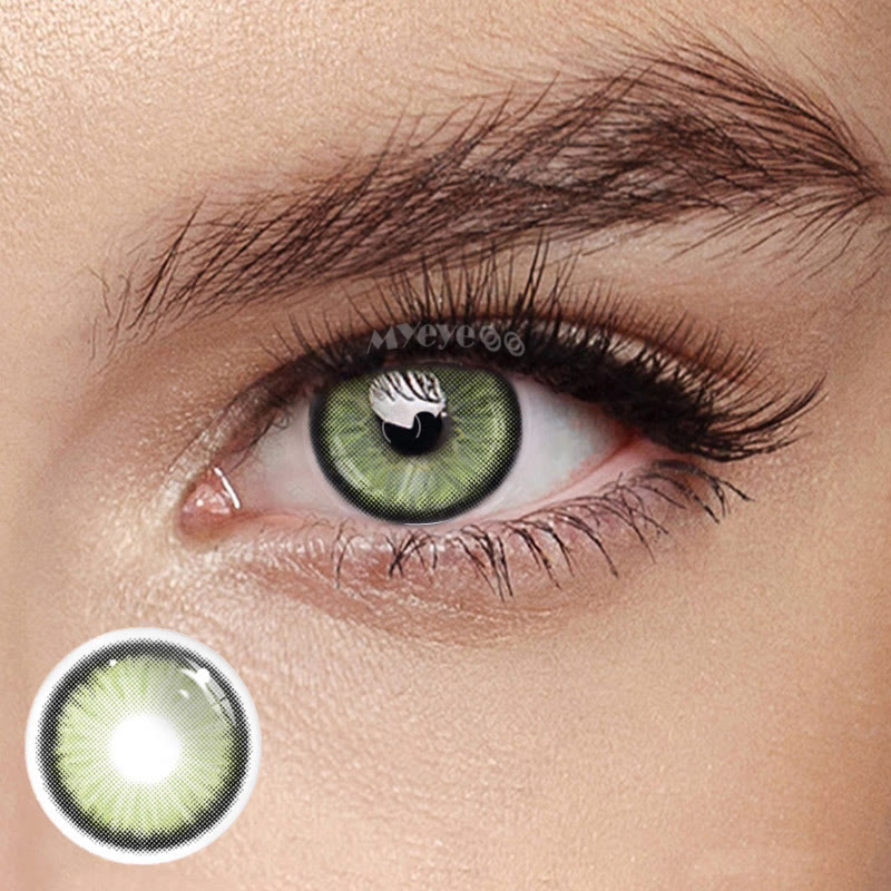 MYEYEBB Norko Green Prescription Colored Contact Lenses