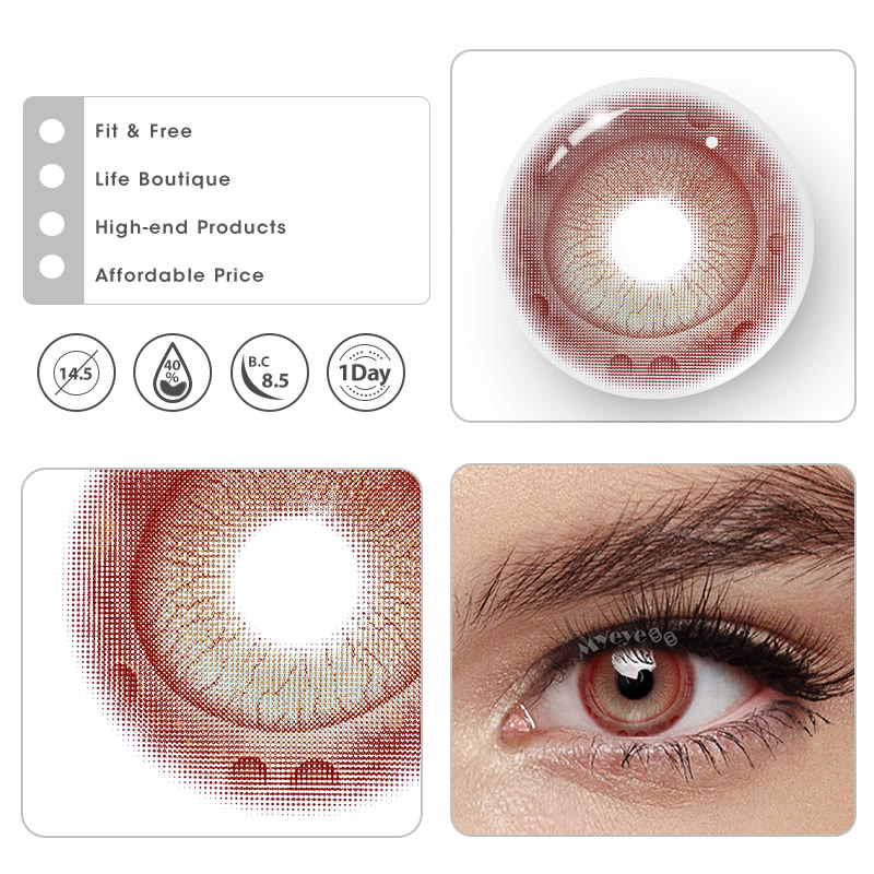 MYEYEBB Mythic Eye Red Cosplay Colored Contact Lenses丨1 Day