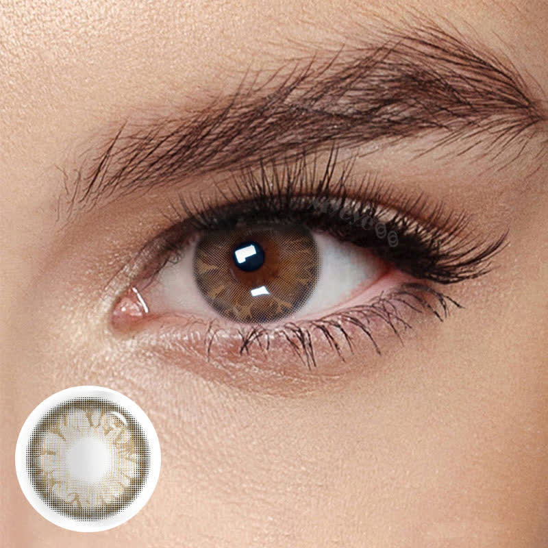 MYEYEBB Gem Tequila Brown Prescription Colored Contact Lenses - Tequila Brown - -8.00 - FC296_BN - image 1